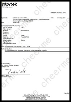Raw Material Certificates