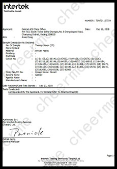 Raw Material Certificates